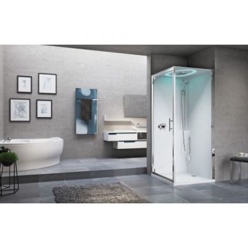 Cabina dus cu sauna Hammam Novellini Eon GF90, 90x90 cm - Dimensiune 90x90