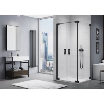 Cabina dus SanSwiss Cadura CA2C+CAT2 - Culoare Negru