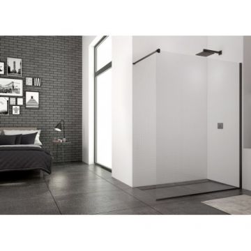 Paravan dus Sanswiss Walk-In Easy 100x200 cm, negru - Dimensiune 100x200