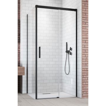 Usa de dus culisanta Radaway Idea Black KDJ 150 R dreapta 150cm profil negru