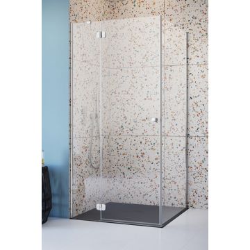 Cabina de dus dreptunghiulara Radaway Torrenta KDJ 90x100cm orientare stanga profile crom