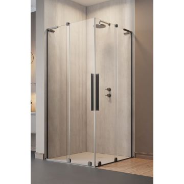 Usa de dus glisanta Radaway Furo SL KDD 100cm deschidere stanga gunmetal periat