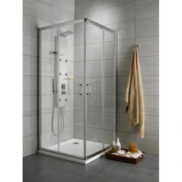 Cabina dus Radaway Premium Plus D, crom - Dimensiune 80X100