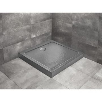 Cadita dus Radaway Doros C Compact Stone Anthracite - Dimensiune 90x90