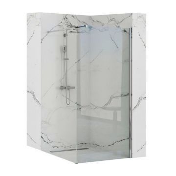 Paravan de duș Rea Aero, transparent, crom, 110 cm