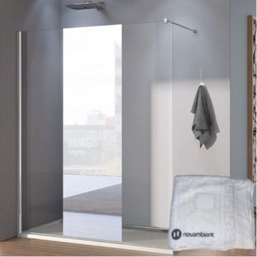 Paravan dus Sanswiss Walk-In cu oglinda 120x200 cm + prosop - Dimensiune 120x200